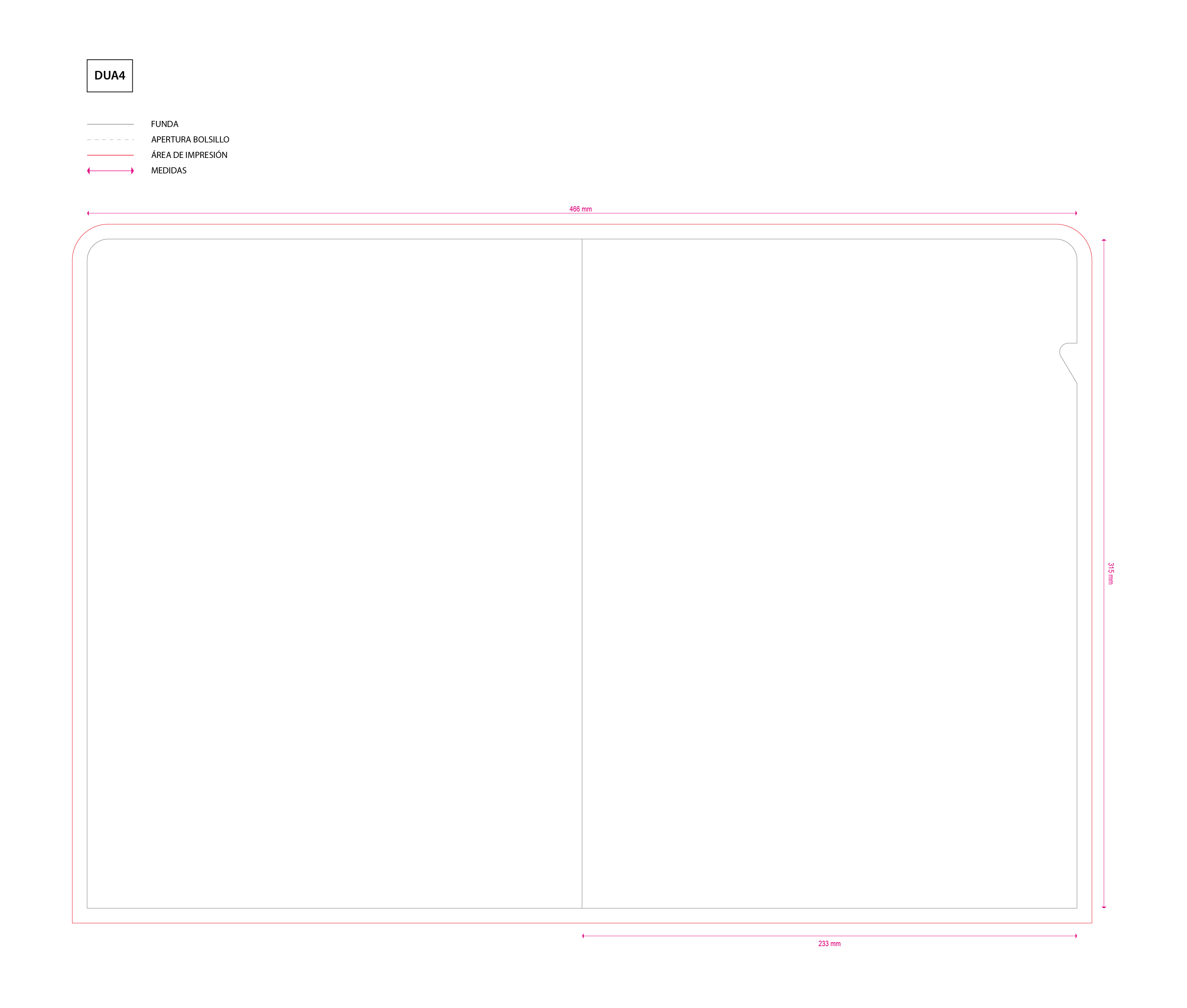 Dossier with Uñero A4 - Opening in "L" - Image 2