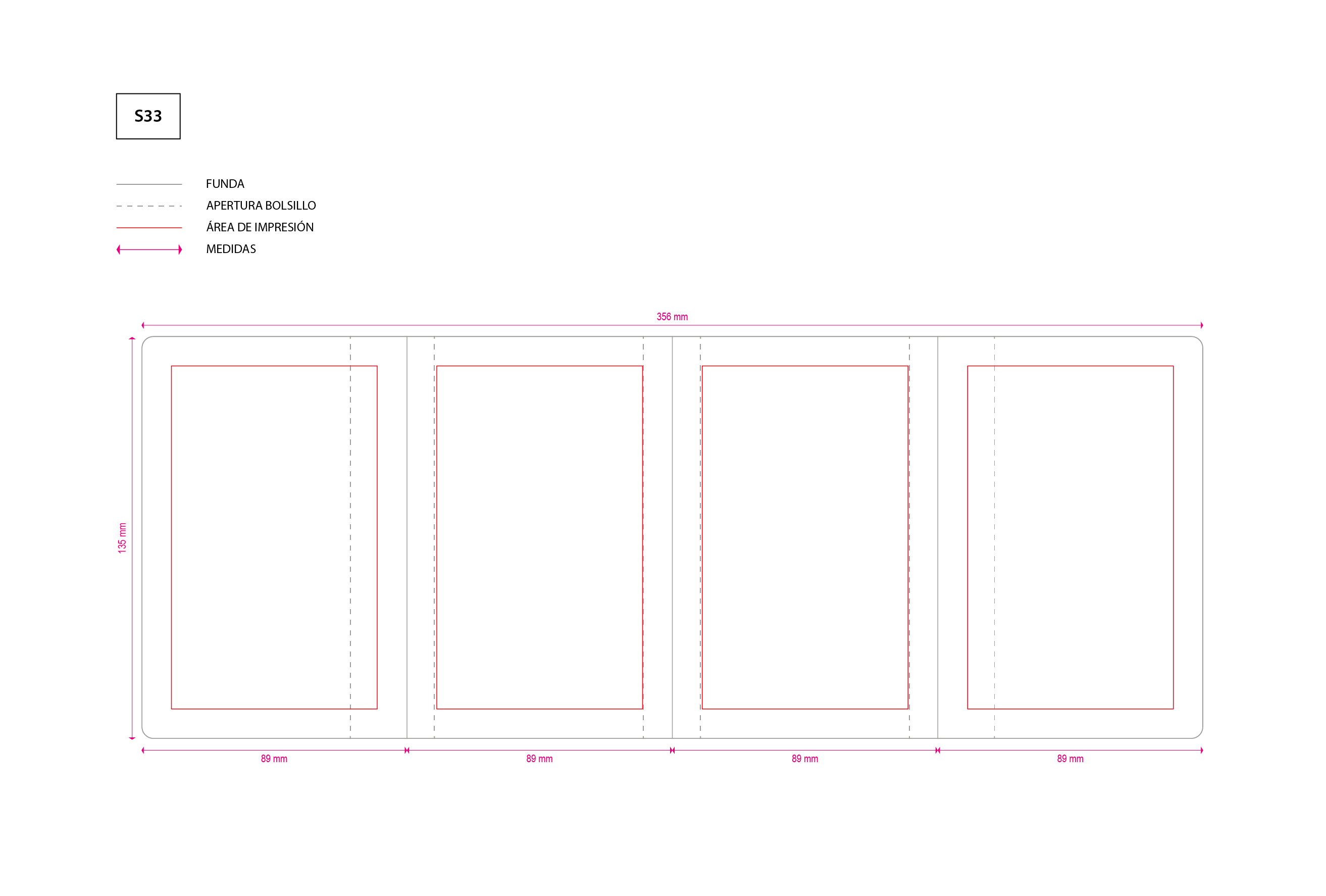 PLANTILLA - FUNDA DOCUMENTACIÓN AUTOMÓVIL CUADRÍPTICO - S33