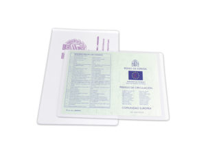FUNDA PERMISO DE CIRCULACIÓN, ABERTURA LATERAL, TRANSPARENTE (A5) - G02