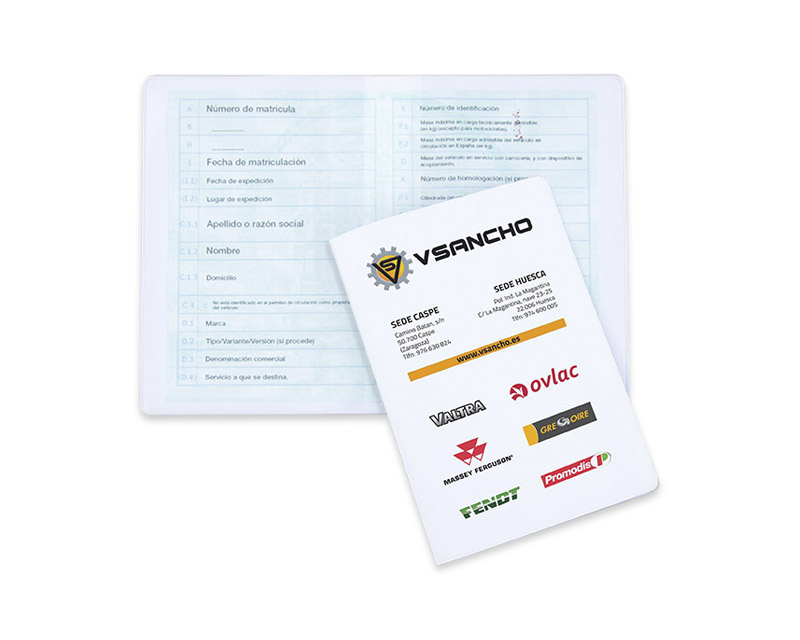 FUNDA PERMISO DE CIRCULACIÓN DOBLE (A5) - G06 - PVC BLANCO RECICLADO