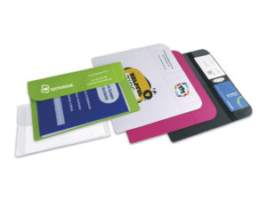 FUNDA PÓLIZA DE SEGUROS CON SOLAPA + CIERRE VELCRO Y TARJETEROS - S16