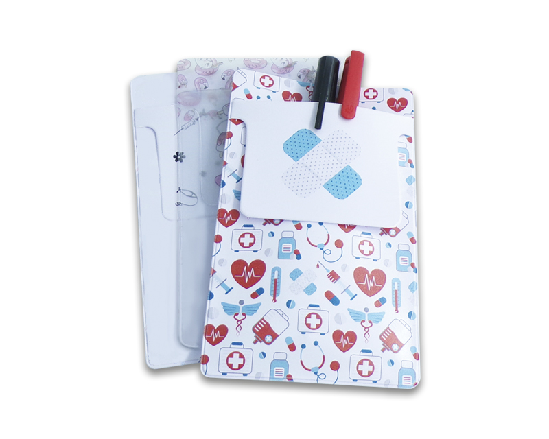 POCHETTE ÉTUI CRAYON/PROTEGE POCHE MÉDECIN ET INFERMIER(E) PVC