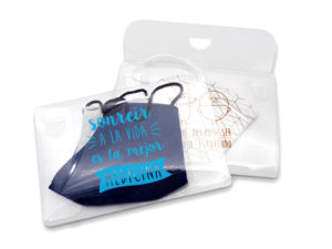 FUNDA PORTA-MASCARILLA PLÁSTICO TRANSPARENTE -F22