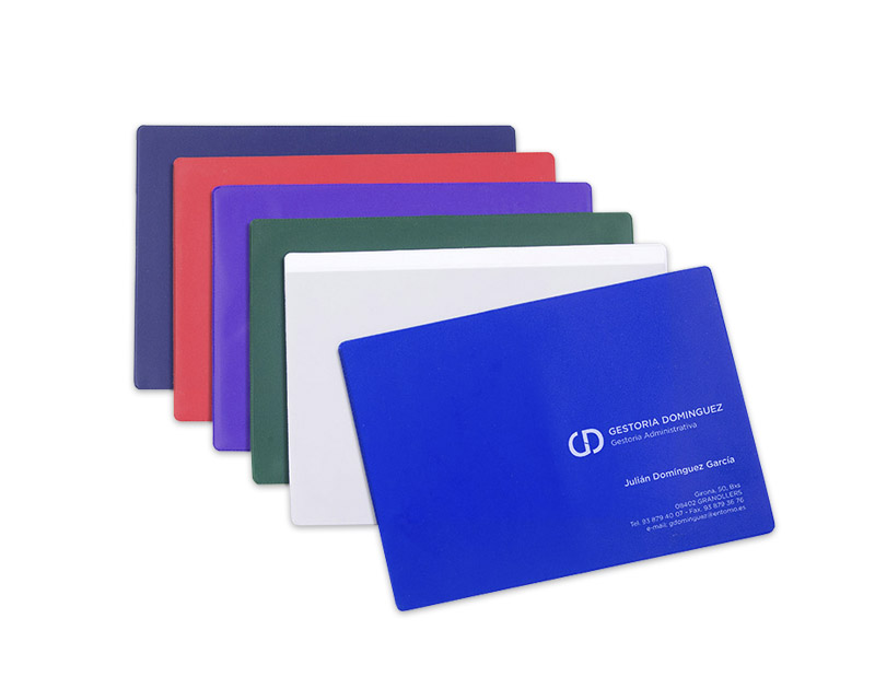 FUNDA PERMISO DE CIRCULACIÓN OPACA, ABERTURA SUPERIOR (A5) - G04 - PVC COLORES