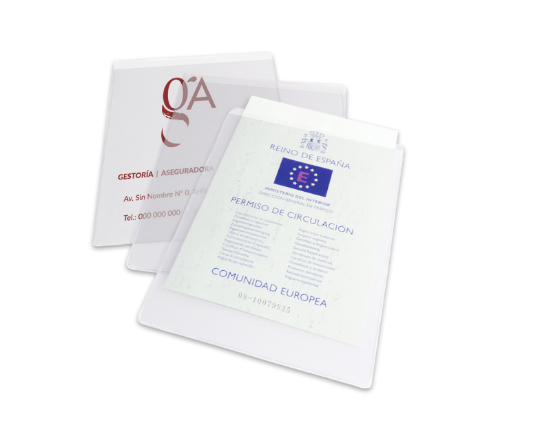 FUNDA PERMISO DE CIRCULACIÓN SENCILLA TRANSPARENTE (A6) - G09