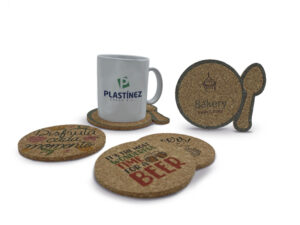 Posavasos de corcho personalizable